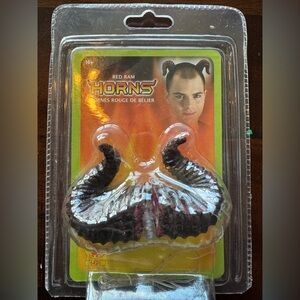 NEW Red Ram Horns Costume Accessory Devil Goat Demon Headpiece
